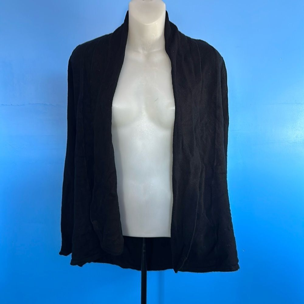 Cyrus Women’s Black Long Sleeve Shrug Cardigan Size Small Open Front